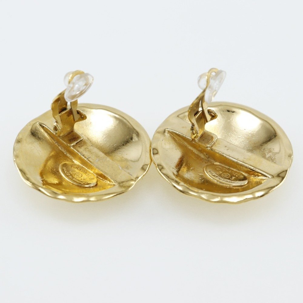 CHANEL Authentic Vintage Gold Logo Earrings - Picture 5 of 7